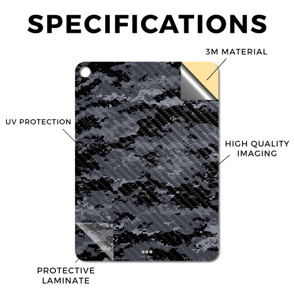Carbon Fiber Tablet Skin Compatible with Apple iPad Air 11"