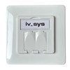 iv.sys Keystone Socket for Keystone Modules Empty Housing Flush-Mounted Socket