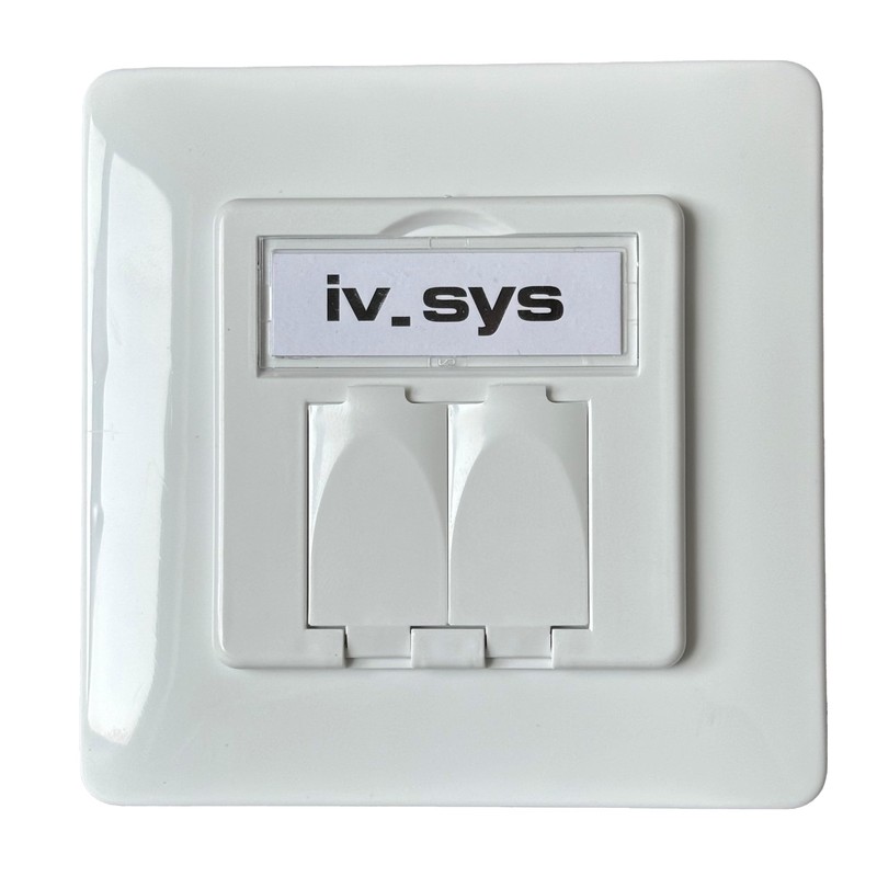 iv.sys Keystone Socket for Keystone Modules Empty Housing Flush-Mounted Socket