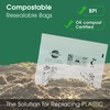 Moonygreen Compostable Food Storage Bags, Large Gallon Resealable Freezer Bags,