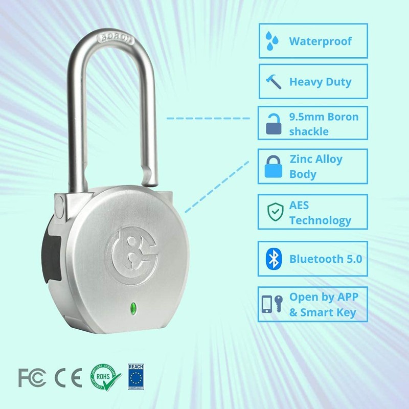 Brilliant Guard Heavy Duty Smart Portable Keyless Bluetooth Padlock