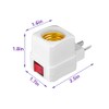 E26/E27 Socket Extension Adapter with Switch,Plug-in Light Socket,Convert Outlet to