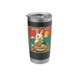 Pop Japanese Art Mt. Fuji Sunset Noodles Rabbit Kit Ramen Stainless Steel Insulated Tumbler