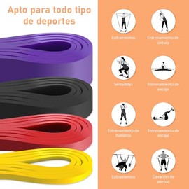UIEYAKFR Bandas de Resistencia para Ejercicio,Bandas de Resistencia con 2 Asas, Anclaje para Puerta, Gancho y Bolsa,Bandas Elásticas para Hombres y Mu