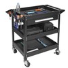 Torin Rolling Tool Cart with Drawer: 3 Level Tool Oragnizer