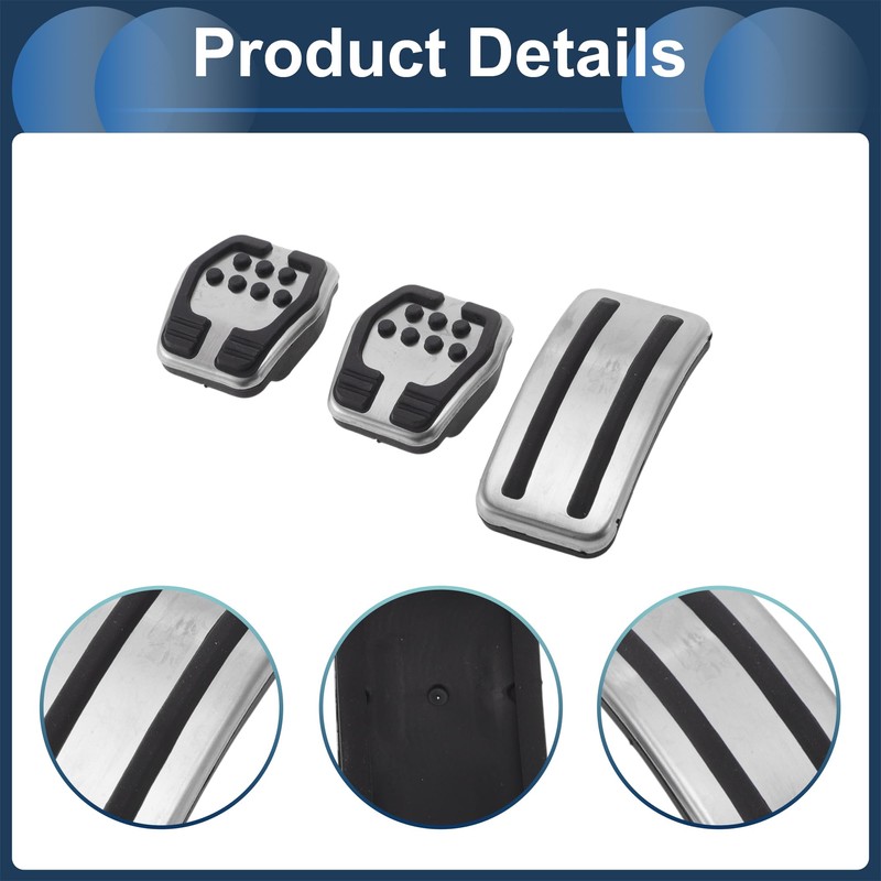 PARSLUCK 3 Pcs Manual Transmission Foot Pedal Pads Foot Accelerator