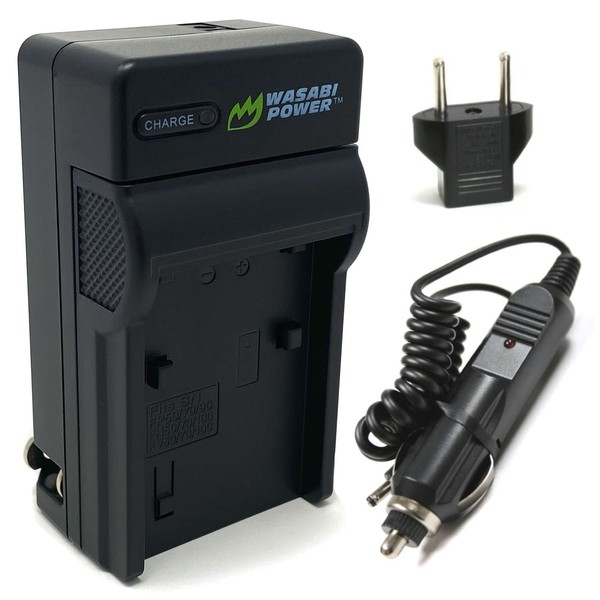 Wasabi Power Battery Charger for Sony BC-TRV, NP-FV30, NP-FV50, NP-FV70, NP-FV100 and Sony DCR-SR15, SR21, SR68, SR88, SX15, SX21, SX44, SX45, SX63, SX65, SX83, SX85, FDR-AX100, HDR-CX105, CX110, CX115, CX130, CX150, CX155, CX160, CX190, CX200, CX210, CX