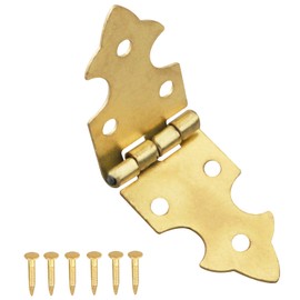 ZZLZX 8PCS Wooden Box Box Hinge Hinge 48 Nails Yellow Vintage European Rectangle Box Hinge Hinge for Jewelry Boxes Mini Cabinets Cabinet Doors Small Woodworking Projects