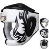 Farabi Sports Boxing Head Guard, Helmet prototector Gear Real Leather