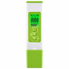 5-in-1 Digital Water Quality Tester for Hydroponics & Aquariums – TDS, EC, Salinity, Specific Gravity & Temperature Meter