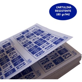 KEKA 300 Cajas de Bingo con 90 Bolas (Azul)