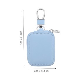 Kichvoe Portable Earbud Case in Sky Blue PU Organizer for Earphones Impact Resistant Stylish Design with Easy Access to Charging Ports for Everyday Use and Travel