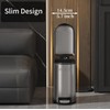 MRBIN Stainless Steel Slim Bathroom Trash Can with Lid, 6L