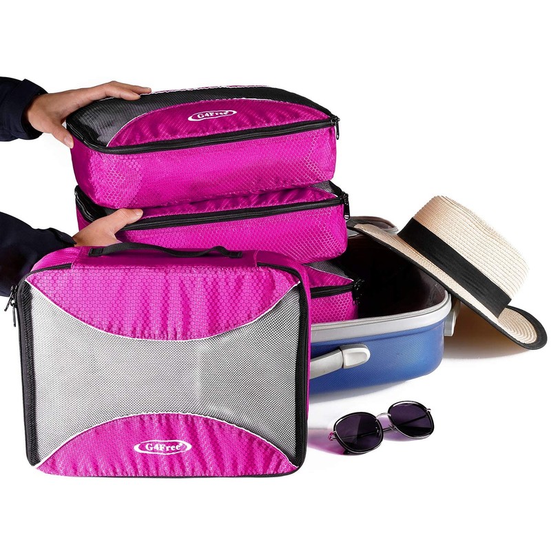 G4Free 6pcs Packing Cubes Value Set for Travel Luggage Organizers