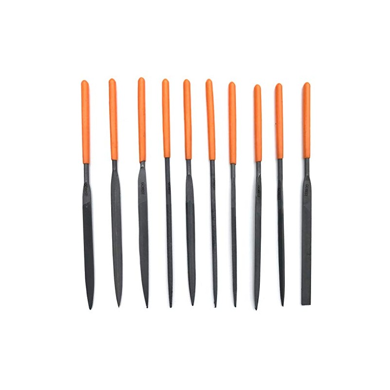 GOBEST Precision Needle File Metal Set 10 pcs 3x140x60 mm,