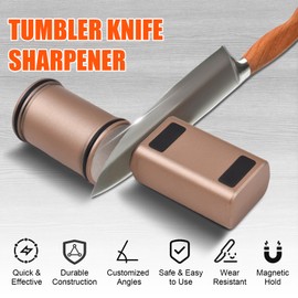Rolling Knife Sharpener Detachable Knife Sharpening Made Easy Rolling Knife Sharpening System for Pocket Knife / Kitchen Knives / Chef Knife Set + 15 and 20 Degrees Magnetic Knife Sharpening Support