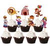 Blumomon 28Pcs Circus Animal Cupcake Toppers for Kids Boys Girls