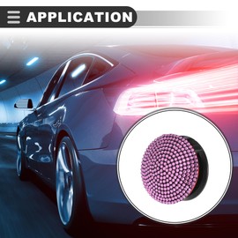 Motoforti Universal Car Start Stop Engine Button Cover, Plastic, Pink Black, 1 Pcs