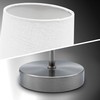 LED Table Lamp I Fabric Lamp Matte Nickel I E14