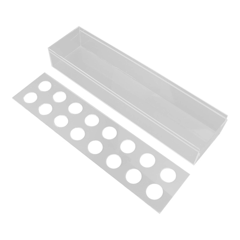 Clear Acrylic Flower Vase Multi Holes Elegant Decorative Long Rectangle