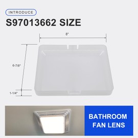 Laofudech S97013662 Bathroom Exhaust Fan Light Cover Fit for Broan Nutone Exhaust Fan 655, 656, 657, 659, 695, HFL695, 696 Broan Light Cover Replacement Part S97014094 97013662