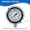 MEASUREMAN Pool Filter Pressure Gauge Replacement, 0-60 PSI, 2-inch Dial,