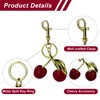 Pejnl Cherry Bag Charm Cute Cherry Accessories Clip for Handbags