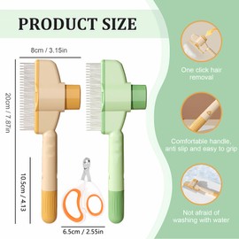 2PCS Katzenbürste (Mit krallenschere katzen+Aufbewahrungskasten), Fellbürste Katze | hundebürste kurzhaar，Katzenkamm & Flohkamm für Katzen - Zur Entfernung überflüssiger Haare und Nagel bei Haustieren