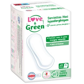 Love & Green Maxi Super Hypoallergenic Sanitary Pads - Single