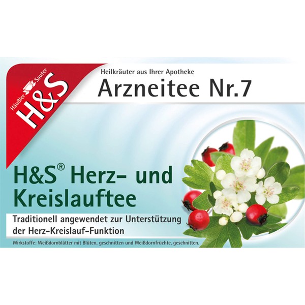 H&S Herz- und Kreislauftee Arzneitee Nr. 7, 20 pcs. Filter bag