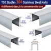 HW HAMWOO 20 Guage 304 Stainless Steel T/50 Staples,4 Sizes