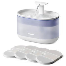 PETLIBRO Cat Water Fountain, 71fl oz/2.1L Ultra Quiet Pet Water Fountain for Cats Inside, BPA-Free, Two Flow Modes,Visible Water Level Cat Fountain Water Bowl, Dog Water Dispenser with 4 Large Filters