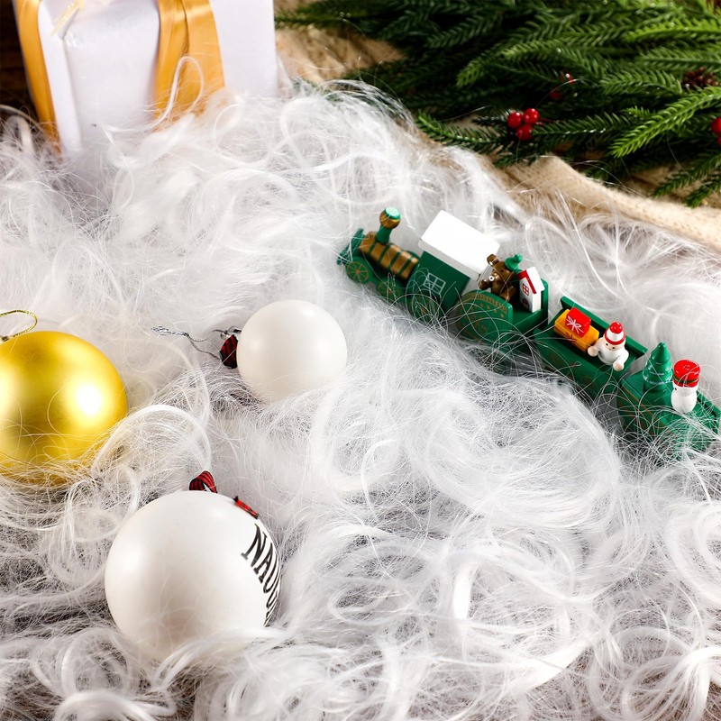 Daifunli 200g White Angel Hair Christmas Decor Fluffy Artificial Snow