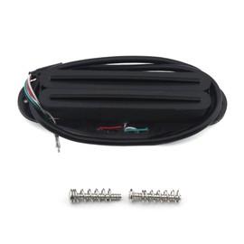 FLEOR Hot Dual Rail Humbucker Single-Coil-Sized Guitar Humbucker Pickup(6-7K), Full Black