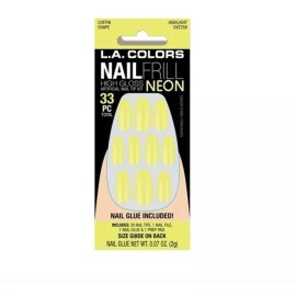 L.A. Colors Uñas Postizas Largas Express Neon L.a. Colors Incluye Pegame