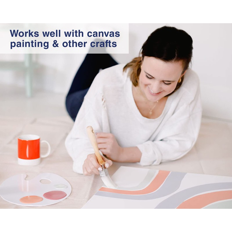 Zibra Square Paint Brush for Painting Murals, Details, Narrow Trim