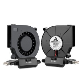 GDSTIME USB Speed Control Fans, 75mm x 15mm 5V DC USB Fans, Small Mini Brushless Blower Cooling Fans,with 3-Step Speed Control