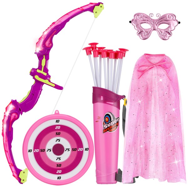 VGOFUN Kids Bow and Arrow Set- LED Light Up Archery