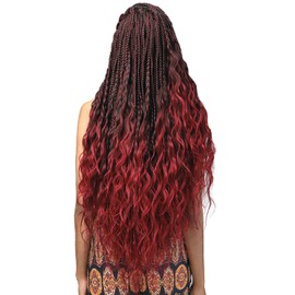 Multi Pack Deals Bobbi Boss Synthetic Hair Braids Pre-Feathered 3X King Tips Body Wave 28" (3-PACK, ICEBLU/PUR)