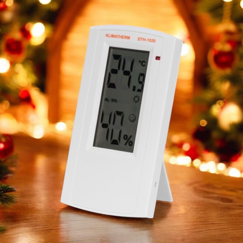 KLIMATHERM DTH-1020 Indoor Climate Meter Digital Thermo-Hygrometer, Hygrometer Thermometer, Indoor