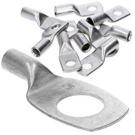 Kalitec HR10-12 Standard Tube Cable Lugs 10 mm² M12 I without Viewing Hole I Made in Germany Pack of 10