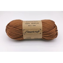 Smartcarft Super Soft Glossy Knitting Yarn 100g 8ply Acrylic Baby Wool (Brown)