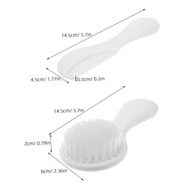 Hohopeti 2pcs Baby Hair Brush Soft Bristles Cradle Cap Hair Comb Baby Hair Brush and Comb Set Massage Baby Hair Brush for Newborns Toddler