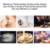 Barbecue Thermometer Double Probe Head LCD Display Easy to Store
