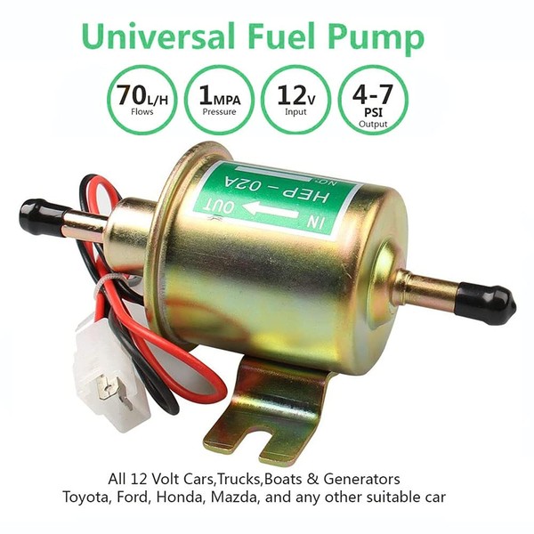 Litensh Universal Electric Fuel Pump, High Performance Pressure Gas Diesel