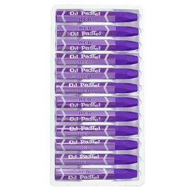 PATIKIL Purple Oil Pastels, 24Pcs Soft Oil Crayons Vibrant and Creamy Pastels Stick Art Supplies for Art Painting Drawing Blending Graffiti for Artists Beginners