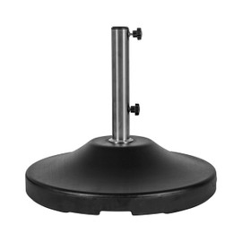 US Weight Fillable 120lb Capacity Commercial Free Standing Umbrella Base Heavy Duty, Umbrella Base with Wheels, Fillable Patio Umbrella Base Outdoor Stand, Made in The USA, Black