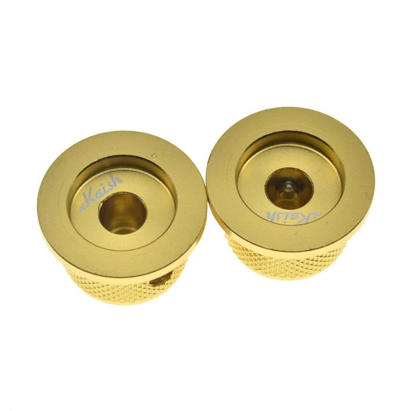 2-Pack Set Screw Style Aluminium Potentiometer Knobs 1/4" Universal Top