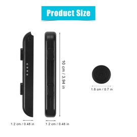 TOYMIS 2 Packs Wrist Strap for Switch Joycon, Replacement Accessories with Joystick Grip Cap Adjustable Elastic Controller Wristband for Joy Con Controller (Black)