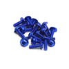 Motoforti 20pcs M6 X 20mm Blue Aluminum Alloy Motorcycle Hex